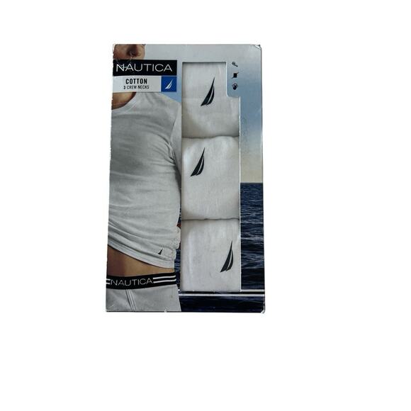 Nautica Other - Men's Nautica 3pack Cotton Crew Neck Tees, White, Size L 42-44